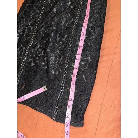 All saints Asha Dress Black Embellished Double Layered Sequin Chain Straps Size - Picture 7 of 9